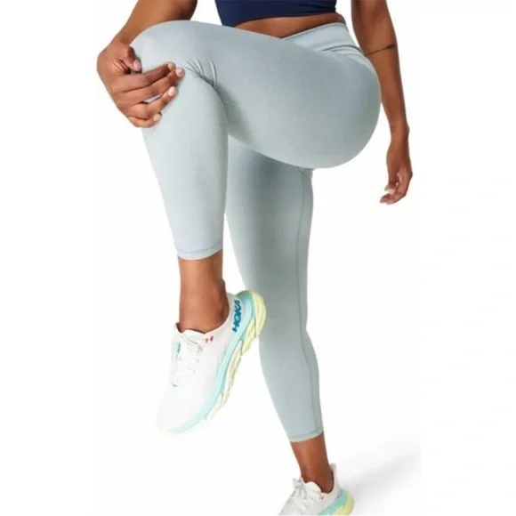 Sweaty Betty Athlete Seamless 7/8 Leggings in Smoke Blue Marl SZ US 4 EUC - Picture 3 of 7